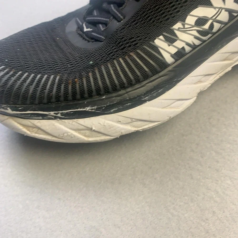 Hoka One One Bondi 7 Shoes Mens Size 10.5 Black Cushioned Running Sneakers